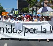 La muerte de Nicole Muñiz provocó indignación entre la ciudadanía y una marcha multitudinaria en repudio a la violencia y la criminalidad, como muestra esta foto de 2003.