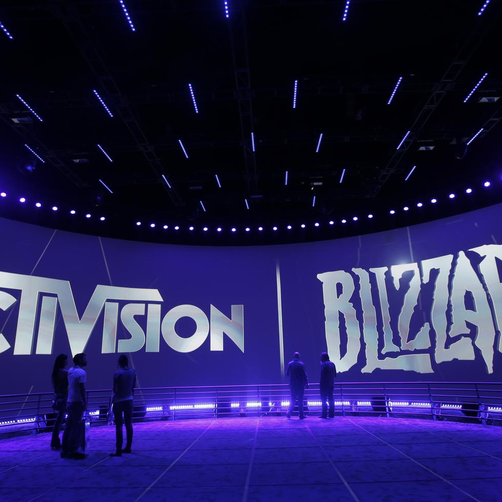 Imagen de archivo del puesto de Activision Blizzard durante la Electronic Entertainment Expo en Los Ángeles.