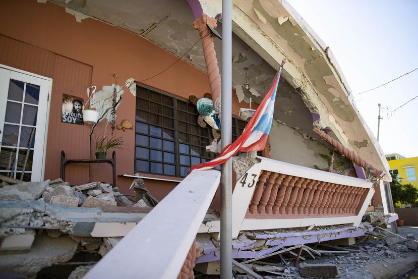 Foto de archivo de una de las residencias que colapsó en Guánica tras el terremoto de 6.4 el 7 de enero de 2020.