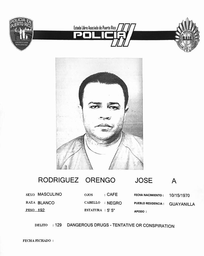 José A. Rodríguez Orengo, de 49 años y residente de Guayanilla se encontraba cumpliendo una sentencia por infracción a la Ley de Sustancias Controladas.