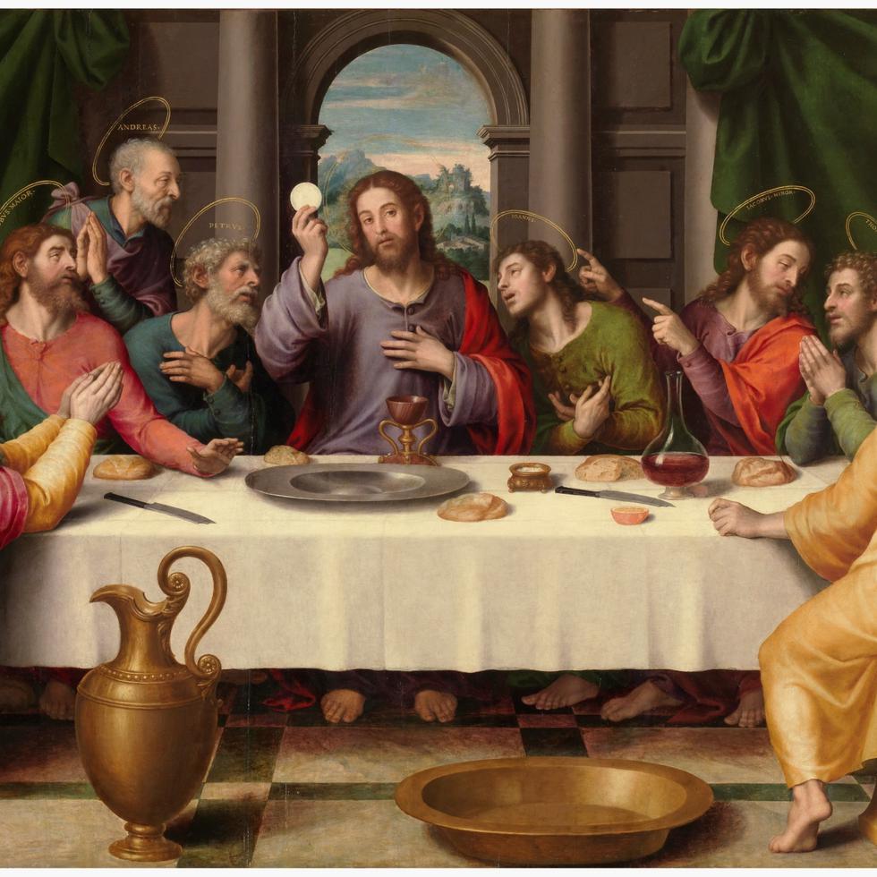 La última cena. Juan de Juanes. 1555-1562. Museo Nacional del Prado.

