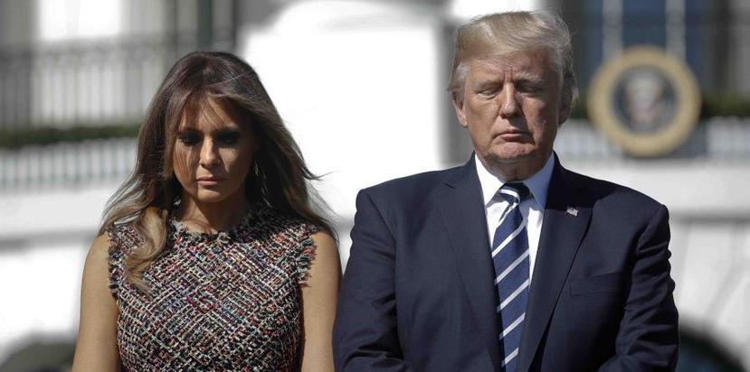 US President Donald Trump and his wife, Melania Trump, will travel to Puerto Rico aboard Air Force One. (AP)