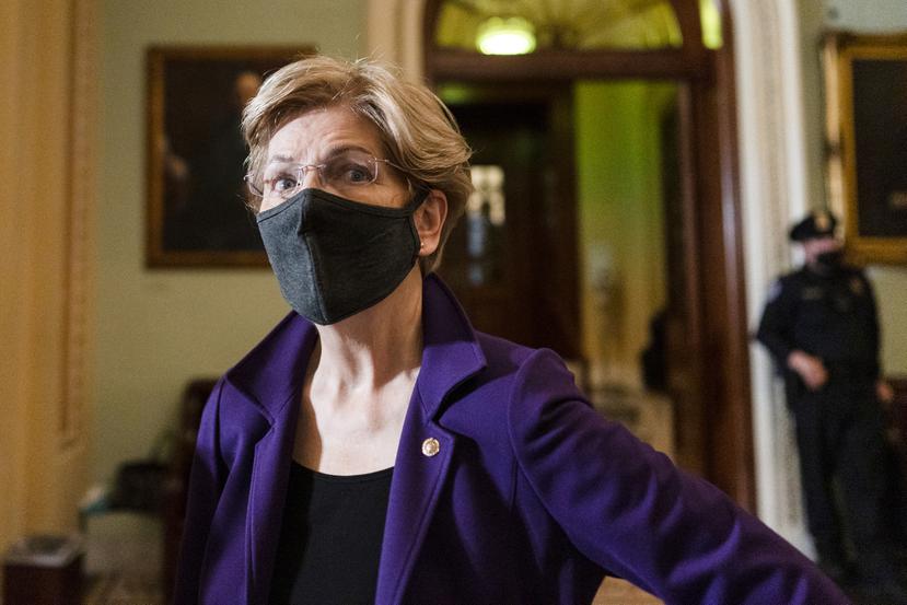 La senadora demócrata Elizabeth Warren en Washington.