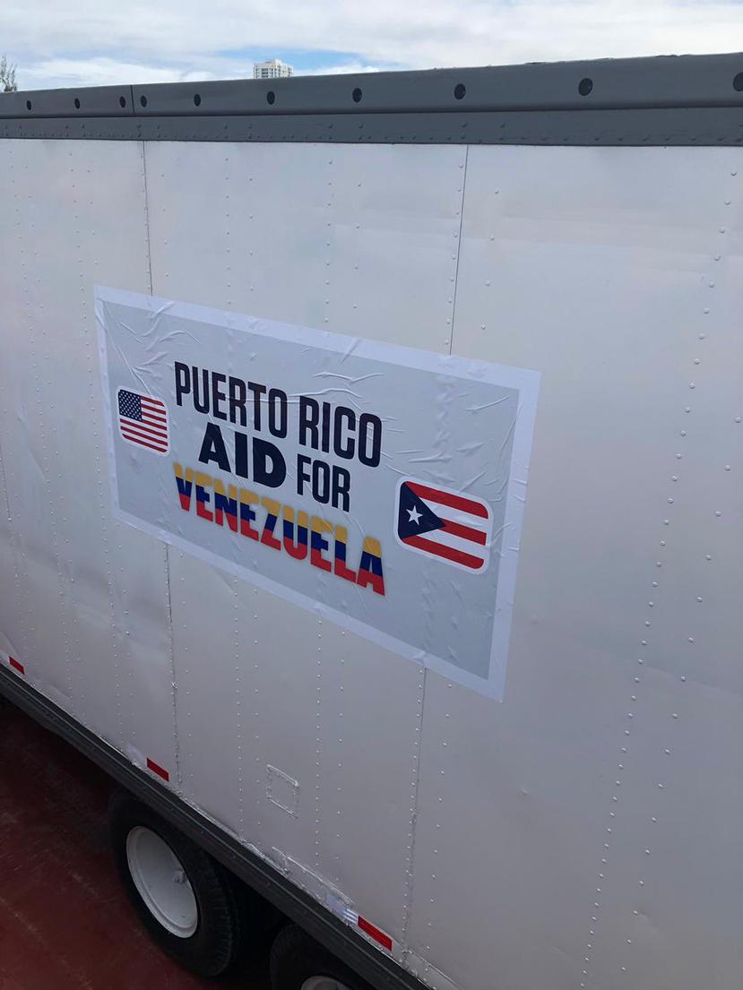 Imagen de la ayuda de Puerto Rico hacia Venezuela. (Twitter Juan Guaidó)