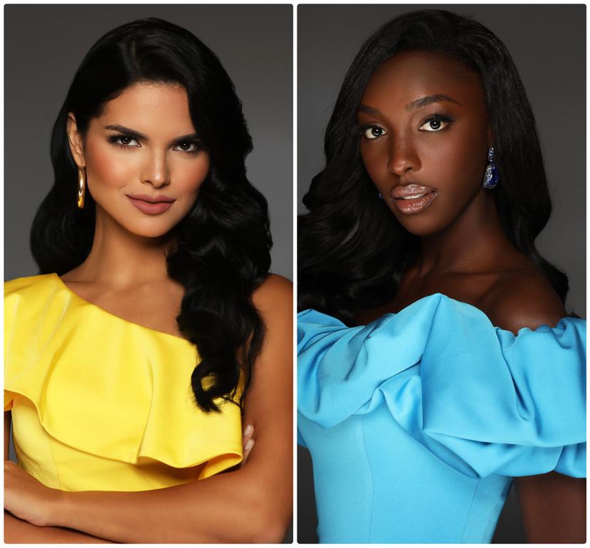 Las candidatas de Venezuela y Costa de Marfil en el Miss Mundo 2021.