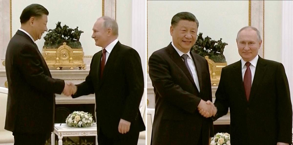 Revelan primeras imágenes de tenso encuentro entre Putin y presidente de China