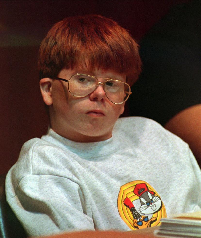 Esta fotografía de archivo del 11 de agosto de 1994 muestra a Eric M. Smith cuando tenía 13 años y era juzgado por el homicidio de un niño de 4 años, en la corte del condado Steuben, en Bath, Nueva York.
