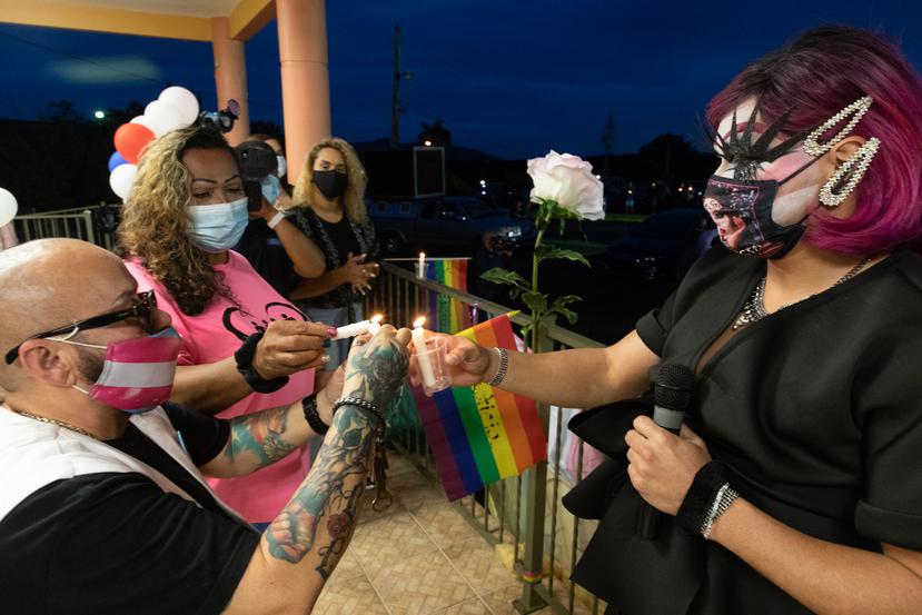 Acto de recordación por la muerte de Michelle Ramos, la mujer trans asesinada el pasado 30 de septiembre en San German .