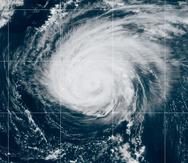 Imagen satelital que muestra al huracán Larry en la tarde del jueves, 9 de septiembre de 2021.