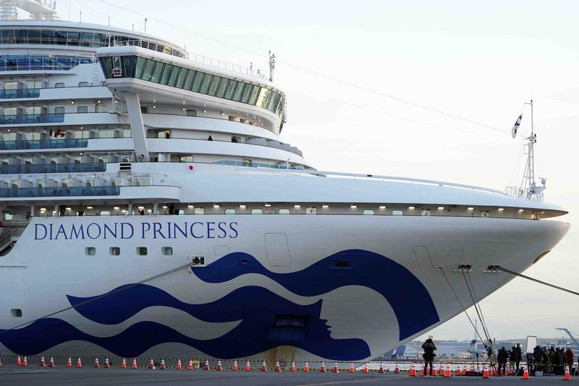 Imagen del crucero Diamond Princess mientras se encontraba en cuarentena en Japón. (EFE)