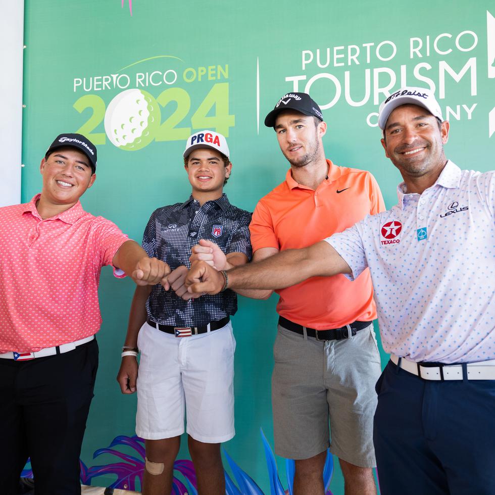 En la foto, los golfistas Kelvin Hernández, Evan Peña, Chris Nido y Rafael Campos.
