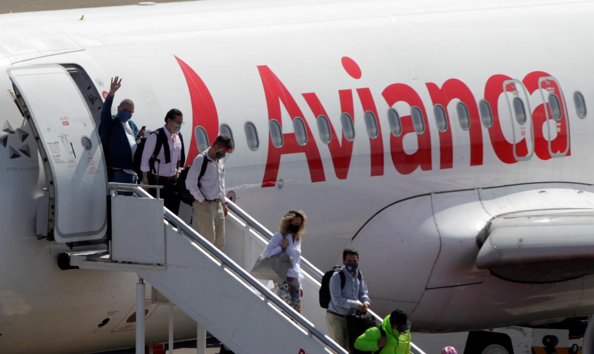 They found the bodies of two people on board the Avianca plane that had arrived in Bogota from Chile