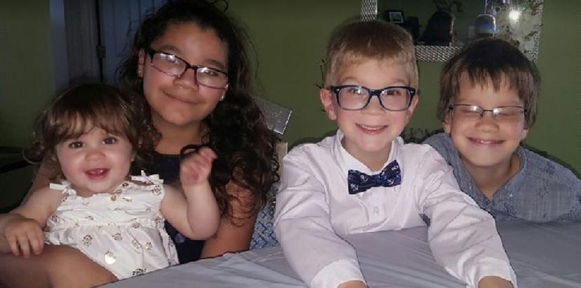Los niños fueron identificados como Irayan López, de 12 años; Lillia López de 10; Aiden Lindsey, de 6 y Dove Lindsey de 22 meses. (Captura / gofundme.com)