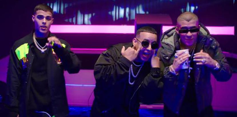 Lunay, Daddy Yankee y Bad Bunny en el vídeo de Soltera. (Captura)