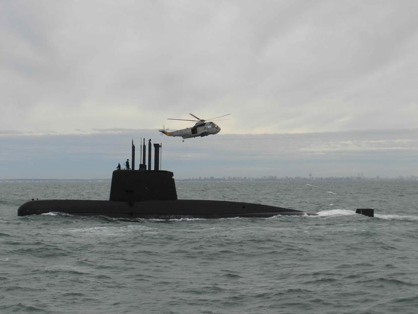 Fotografía sin fecha cedida por la Armada Argentina que muestra el submarino de la Armada desaparecido. (AP)