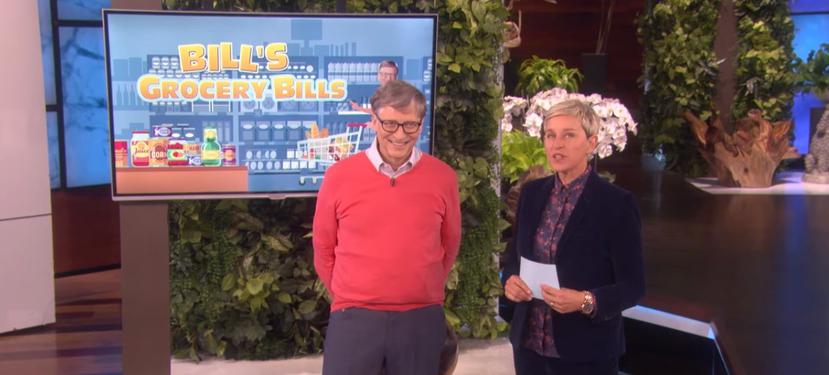 Bill Gates en el programa de Ellen DeGeneres. (Fotocaptura YouTube)