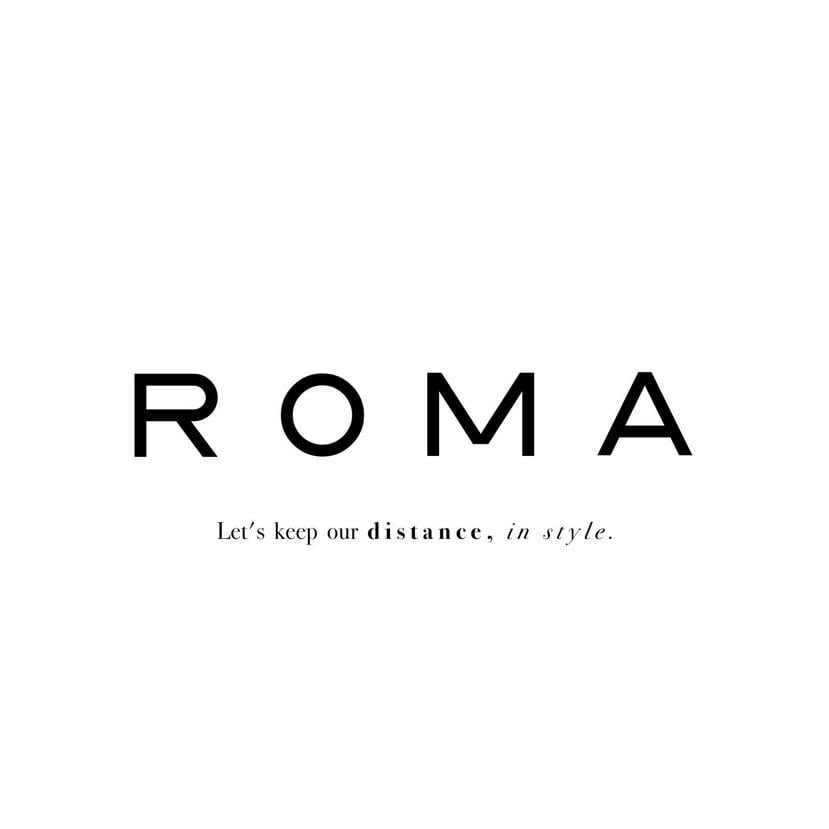 El nuevo logo de Tiendas Roma invita al distanciamiento social. (Foto: Suministrada)