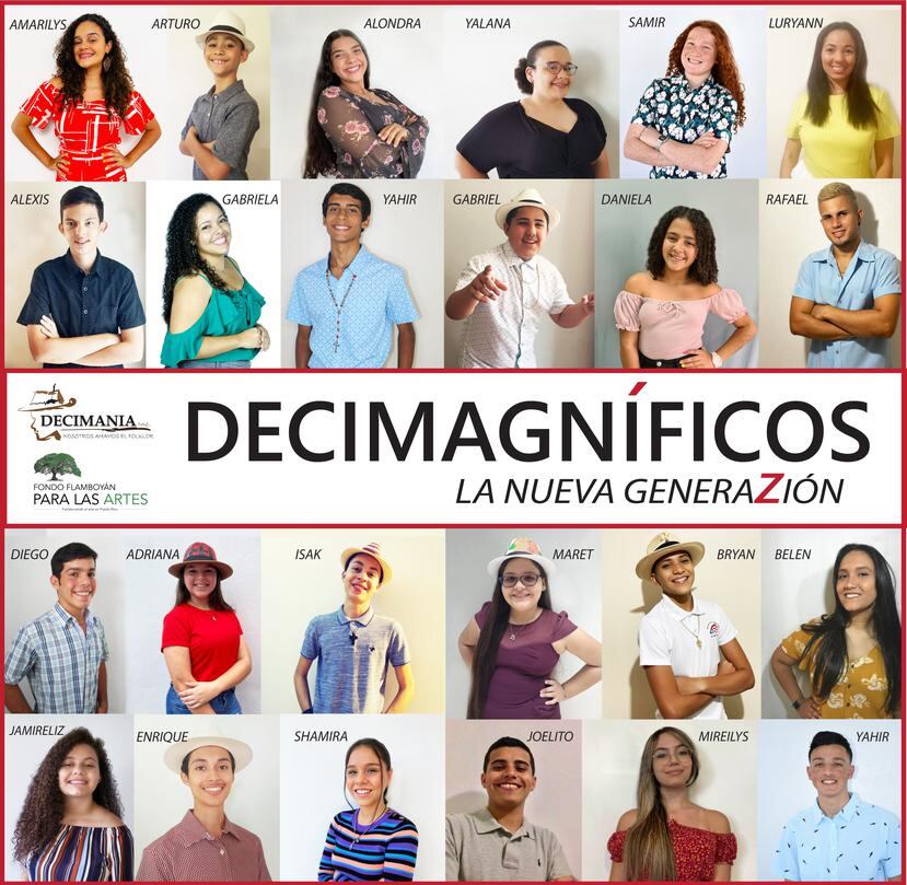 Los Decimagníficos son niños y jóvenes que interpretan la décima puertorriqueña.