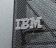 El logotipo de la multinacional estadounidense IBM.
