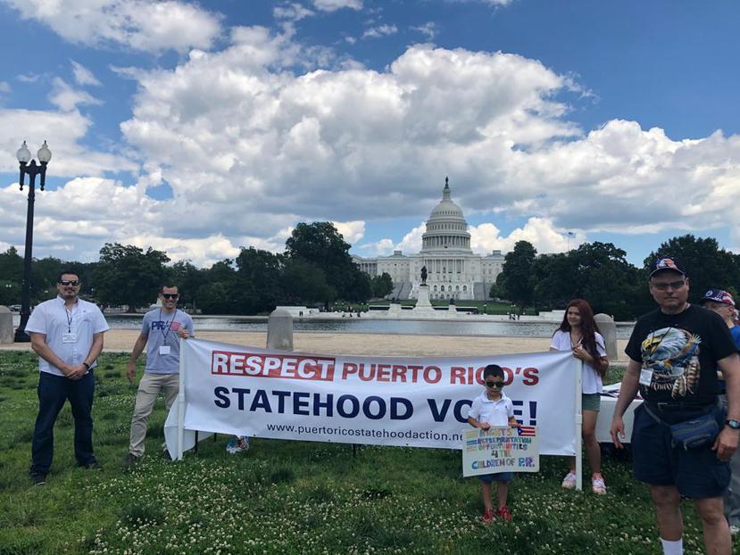Manifestación en Washington D. C. sobre la estadidad para Puerto Rico.
