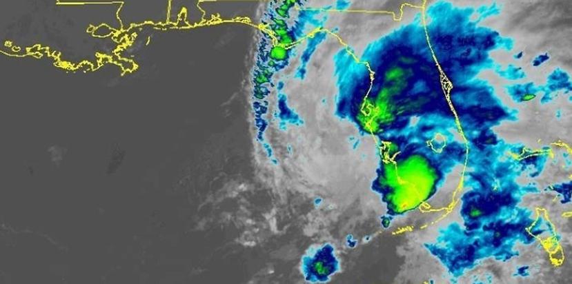 Imagen de satélite de la baja presión que afecta a Florida. (Captura / NOAA)
