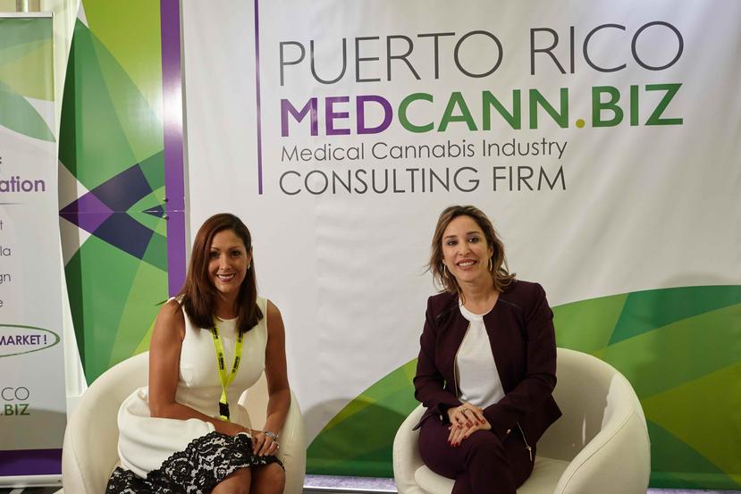 Desde la izq.: Ingrid Schmidt, presidenta de la Asociación de Cannabis Medicinal de Puerto Rico, y Noemí Pérez, presidenta de MedCann.Biz. (Suministrada)