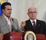 El gobernador de Puerto Rico, Ricardo Rosselló, firmó un acuerdo con el exalcalde de Caracas, Antonio Ledezma, para ayudar y asistir a la oposición política del régimen venezolano. (GFR Media)