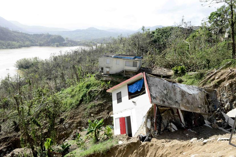 Una casa en Utuado afectada por el huracán María.