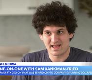 En esta imagen tomada de una entrevista con ABC News se muestra a Sam Bankman-Fried, exdirector general de FTX. (Good Morning America/ABC News vía AP)