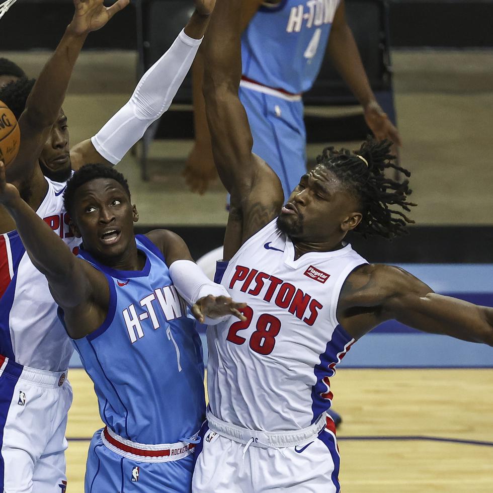Los Pistons y los Rockets tendrán el primer y segundo turno, respetivamente, de la primera ronda del draft 2021de la NBA. En la foto, Victor Oladipo, quien fue cambiado al Heat de Miami la temporada pasada.
