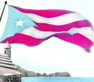 Bandera de Puerto Rico en el Viejo San Juan