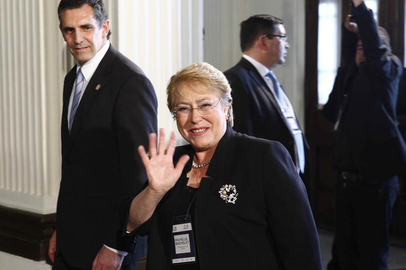 "El país sueña con poder albergar en su capital los Jegos Panamericanos. El gobierno tiene la absoluta certeza de que podemos hacerlo", afirmó la presidenta de Chile.  (EFE)