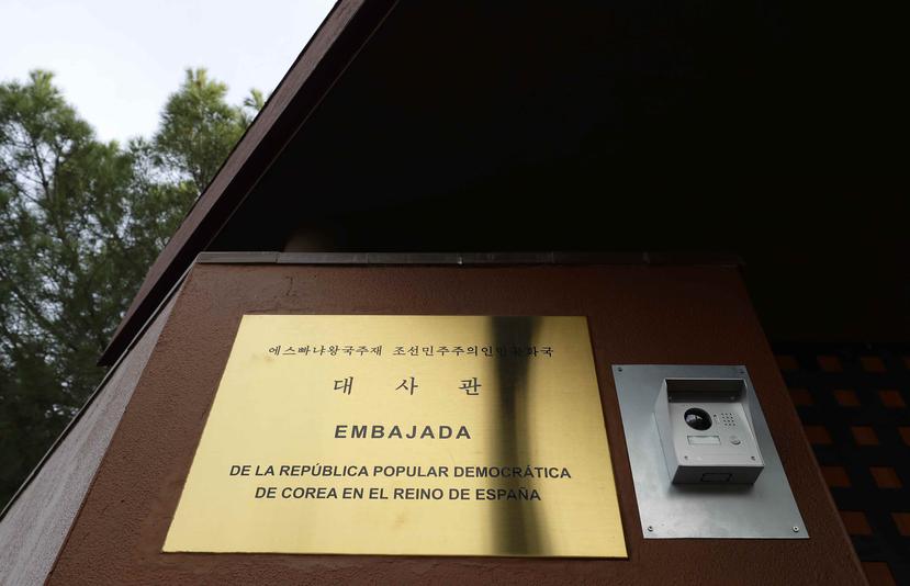 Parte de la embajada de Corea del Norte en España, en Madrid. (AP/Manu Fernández)