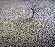 Vista del embalse seco de Sau a unas 62 millas al norte de Barcelona.