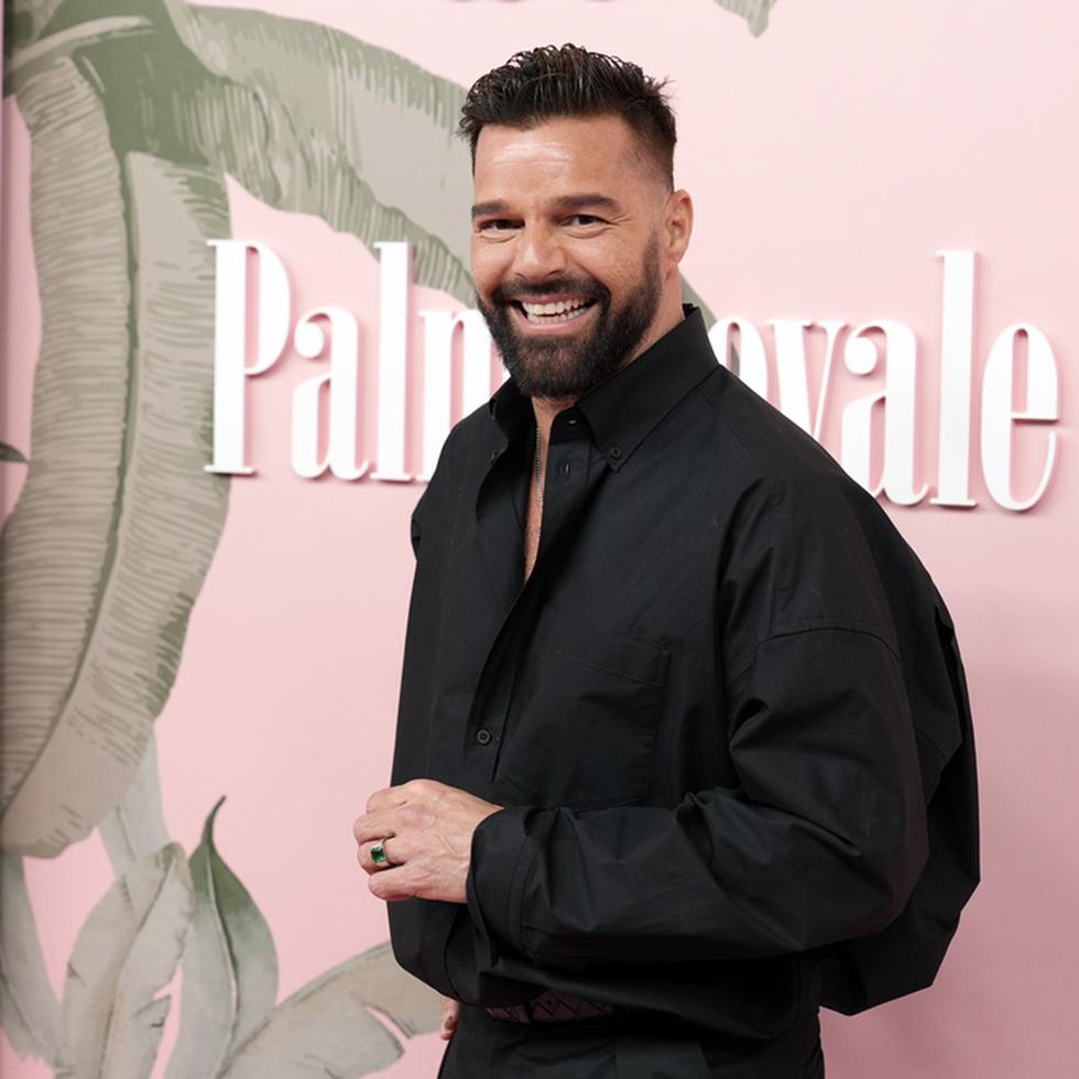 Ricky Martin, a cast member in "Palm Royale," poses at the premiere of the Apple TV+ series at the Samuel Goldwyn Theatre, Thursday, March 14, 2024, in Beverly Hills, Calif. (AP Photo/Chris Pizzello)