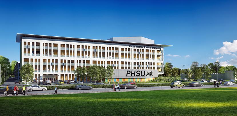 El plan estratégico de la Ponce Health Sciences University, es tener 3,000 estudiantes en siete años, y eventualmente, construir un edificio multipisos para estacionamiento y un complejo de apartamentos para hospedaje. (Suministrada)