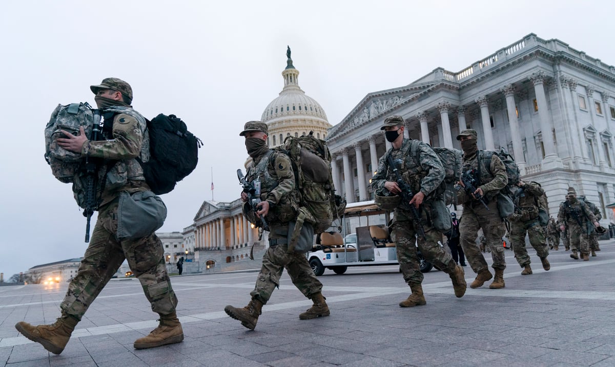 Washington DC’s government zone looks like a military fort for Joe Biden’s swearing-in