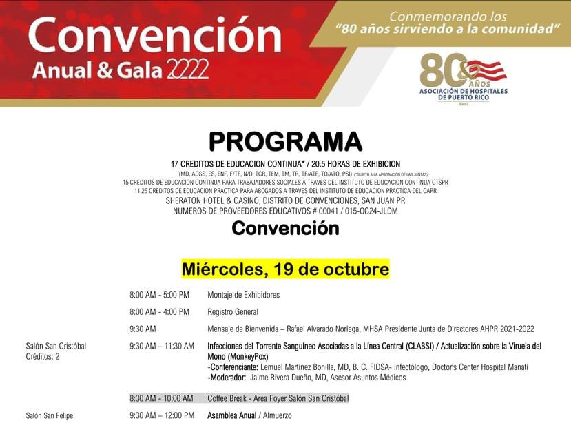 Programa de Convención