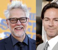 El guionista y director James Gunn, a la izquierda, y el productor Peter Safran, a la derecha, fueron nombrados principales oficiales ejecutivos de DC Studios.