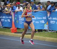 Beverly Ramos durante la prueba de medio maratón de los Juegos Centroamericanos y del Caribe de 2023.
