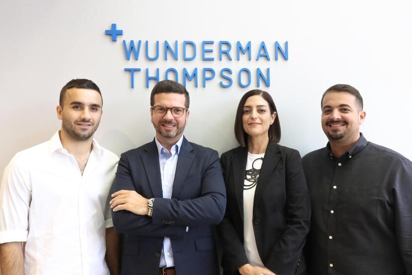 Desde la izq.: Facundo Paglia, Carlos Laureano, Auribel Chaar y Felipe Cabrera, los nuevos líderes de la agencia Wunderman Thomson. (Suministrada)