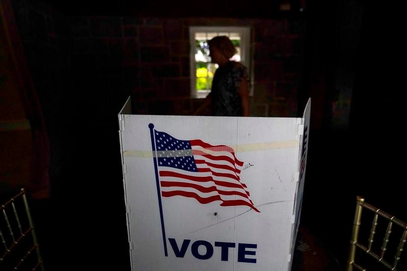 Un centro de votación en Atlanta, Georgia.