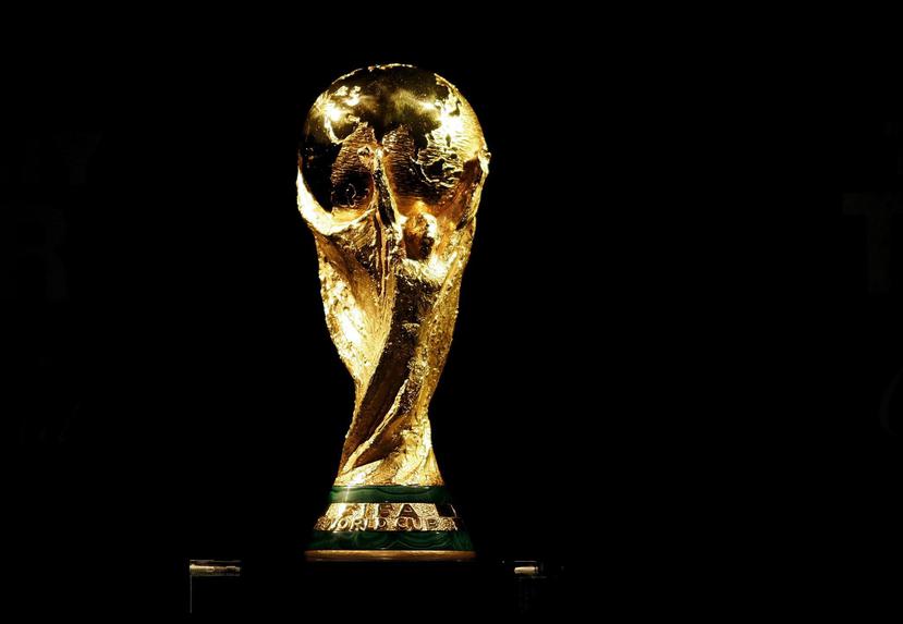 Detalle del trofeo de la Copa del Mundo. (EFE)