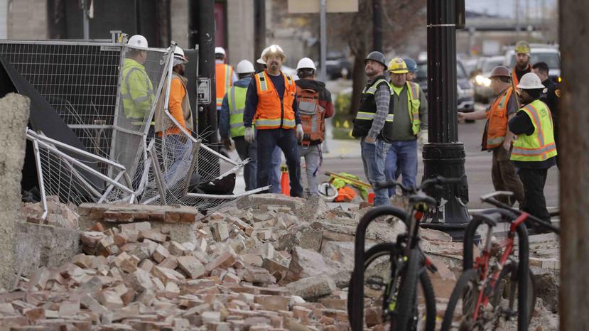 El terremoto causó daños en algunos edificios y calles. (AP / Rick Bowmer)