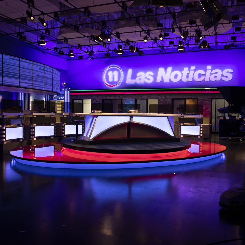 El nuevo estudio de "Las Noticias" de  TeleOnce. (pablo.martinez@gfrmedia.com)