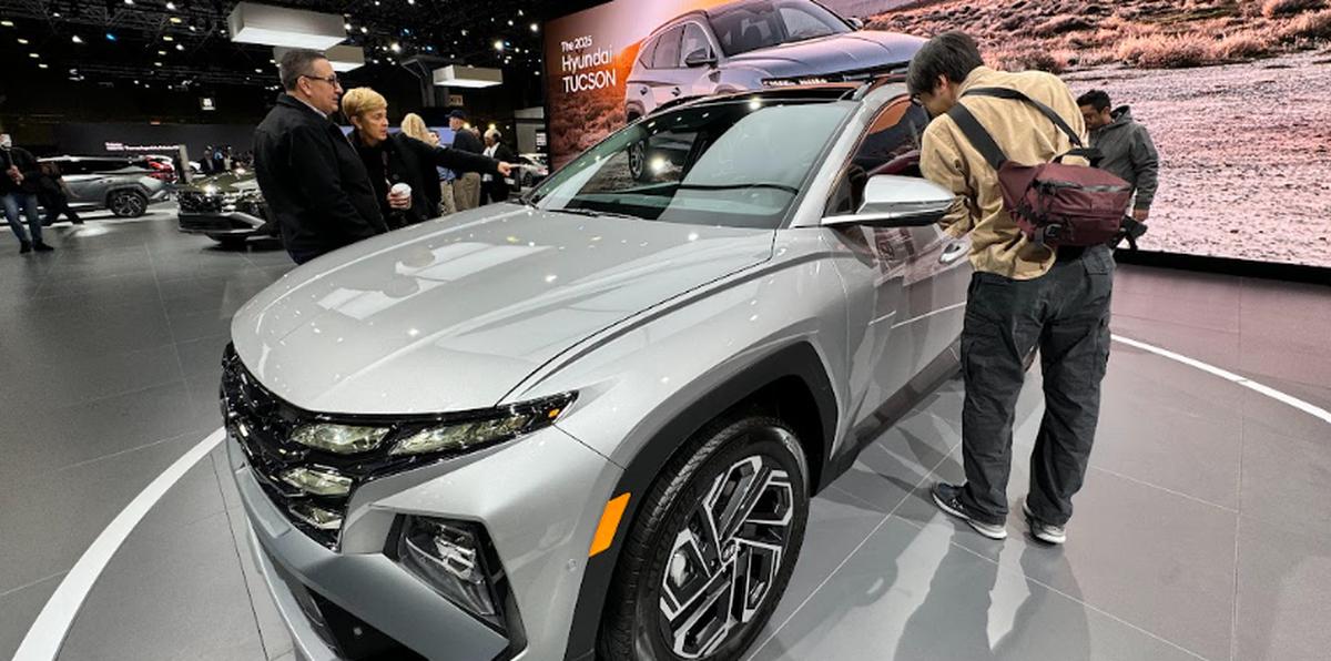 La Hyundai Tucson 2025 tras ser revelada en el New York International Auto Show.