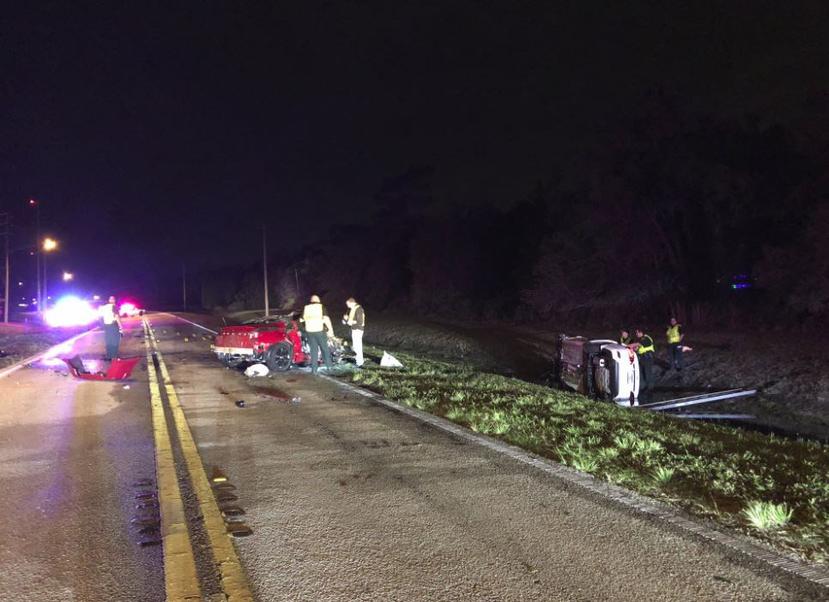 Escena del accidente. (Twitter / Polk County Sheriff)