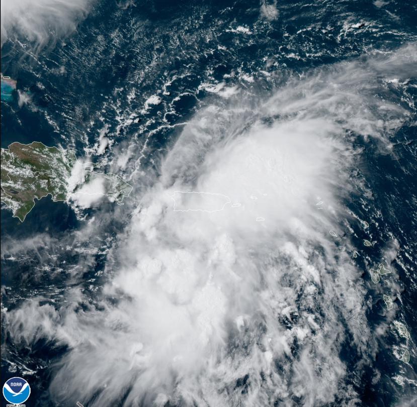 Imagen de satélite de la tormenta Grace.