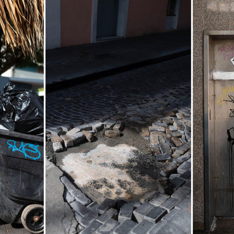 Basura, calles rotas y moho: lo que vimos al recorrer el Viejo San Juan