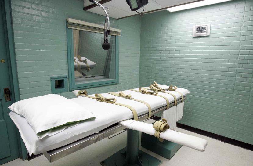 La cámara de ejecuciones en la cárcel de Huntsville, Texas, el 27 de mayo del 2008. (AP)
